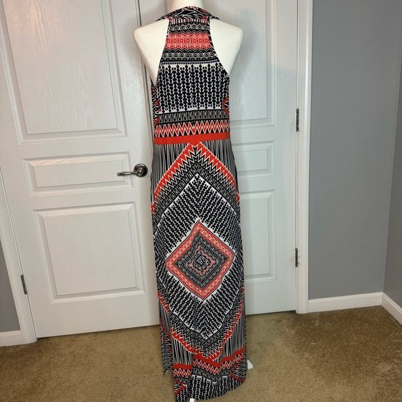 Nine West Racerback Abstract Print Maxi Dress - Picture 3 of 8
